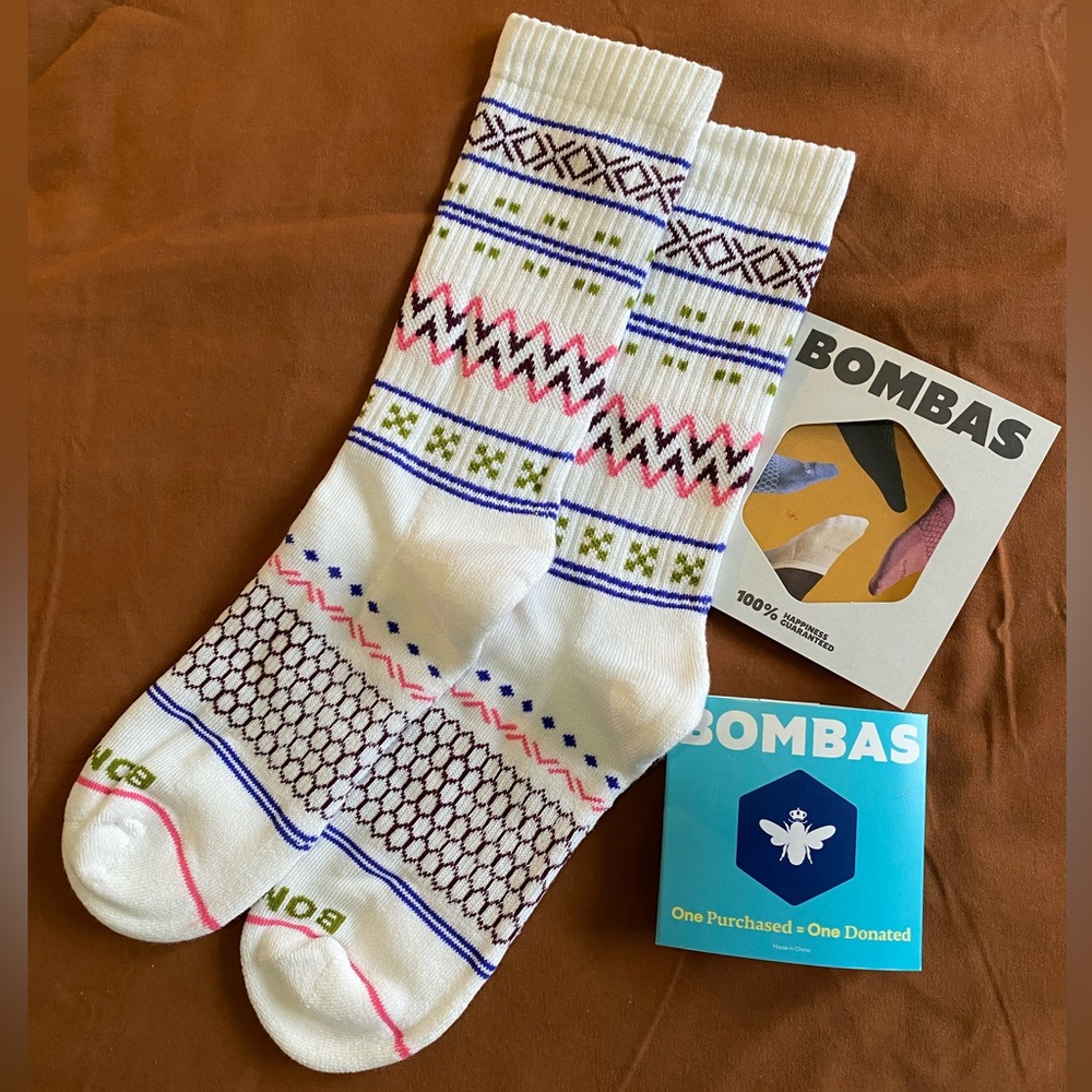 Bombas Winter Calf Socks in Olive Twist size M